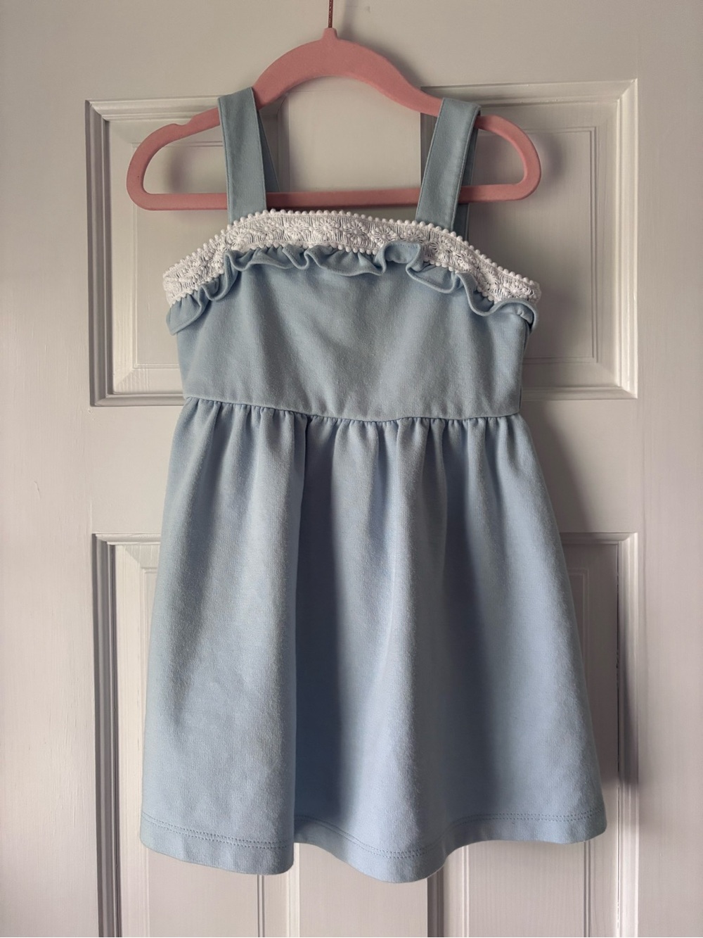 Janie and Jack Pale Blue Ruffle-Trim Dress